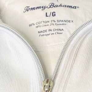 🛍️ Tommy Bahama White Full-Zip Sweater/Jacket Sz Large